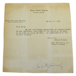 Bobby Jones Robert T. Jones, Jr. Signed 1933 Letter - Framed FULL JSA #Z90633