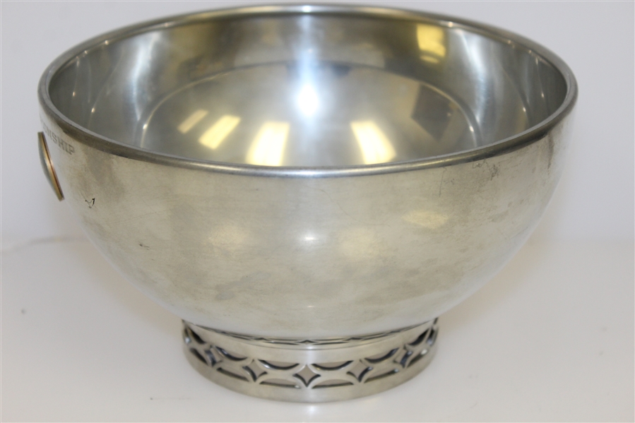1966 Pine Tree Club A Championship Colonial Pewter Bowl with Vintage Patch