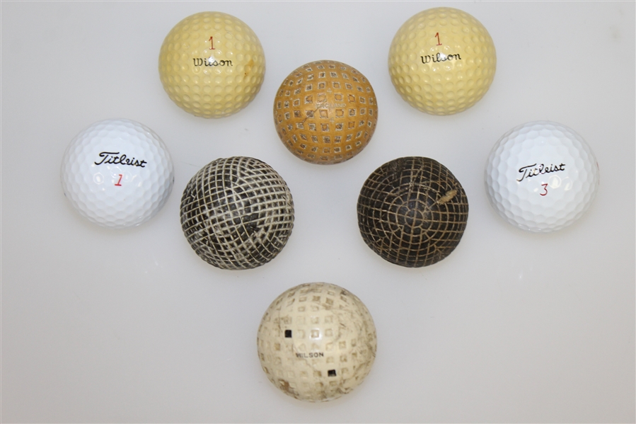 Eight Miscellaneous Golf Balls - Casper, Dunlop, Chicago GC, Johnny Farrell, & others
