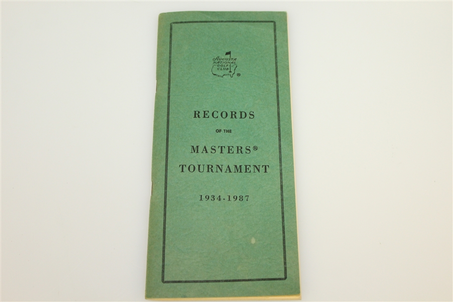 1974 Masters Ticket, 1988 Records of the Masters Booklet, & 'Story of Augusta National' Book