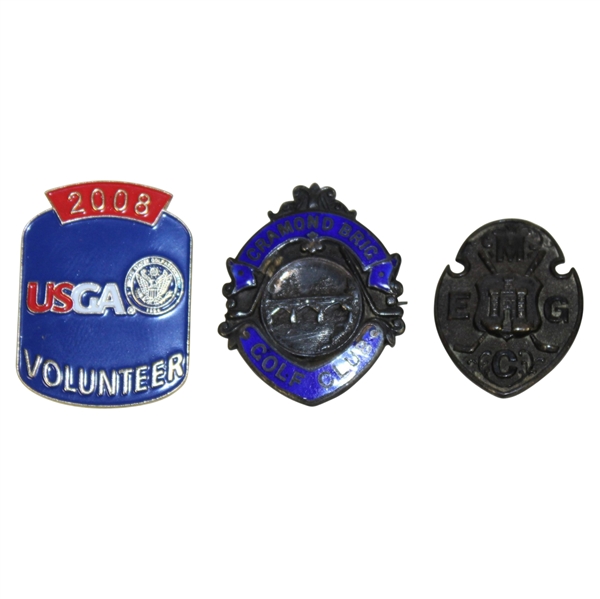 Three Medals/Pins - Cramond Brig Golf Club, M.E.G.C., & 2008 USGA Volunteer Pin