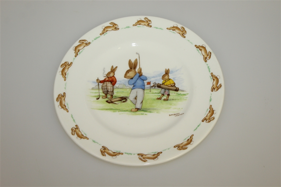 The Country Club of Florida Pickard Plate with Royal Doulton Bunnykins Plate