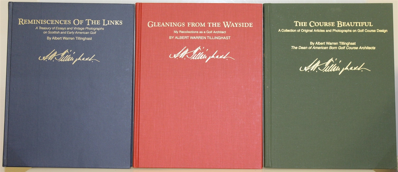 A.W. Tillinghast 'Reminiscences of the Links', 'Cleanigns from the Wayside', & 'The Course Beautiful' Books