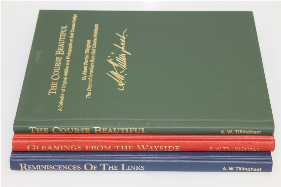 A.W. Tillinghast 'Reminiscences of the Links', 'Cleanigns from the Wayside', & 'The Course Beautiful' Books