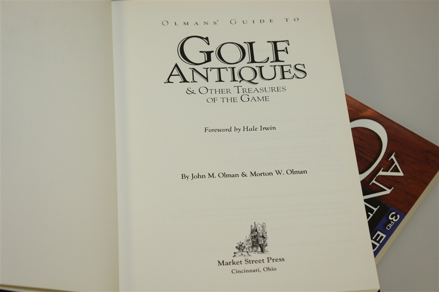 'Olman's Guide to Golf Antiques' by Olman & 'Antique Golf Collectibles' by Furjanic