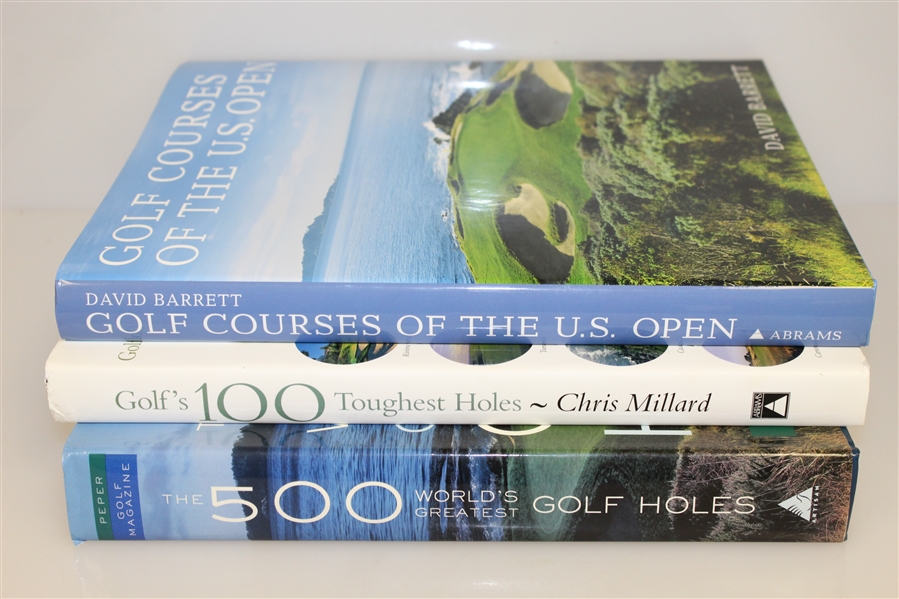'500 World's Greatest Golf Holes', 100 Toughest Holes', & 'Golf Courses of the US Open' Books