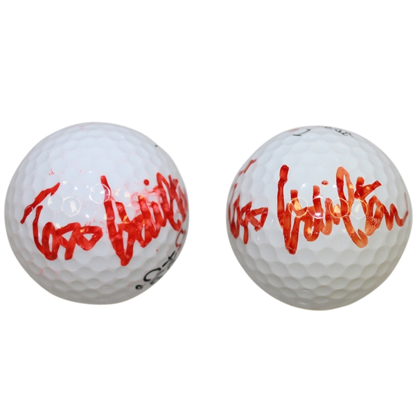 Two Todd Hamilton Signed Golf Balls JSA ALOA