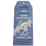 1948 US Open at Riviera Country Club Thursday Ticket #0698 - Hogans First of Record Four Open Wins !