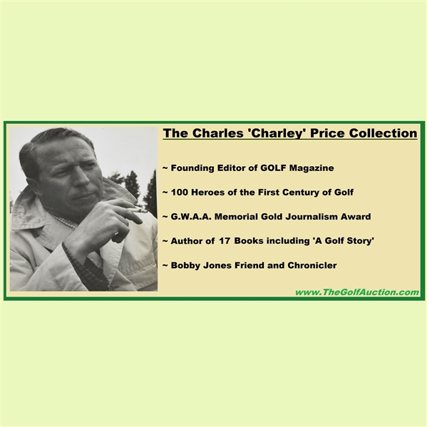 Arnold Palmer Signed Letter to Charles Price January 27, 1983 JSA ALOA