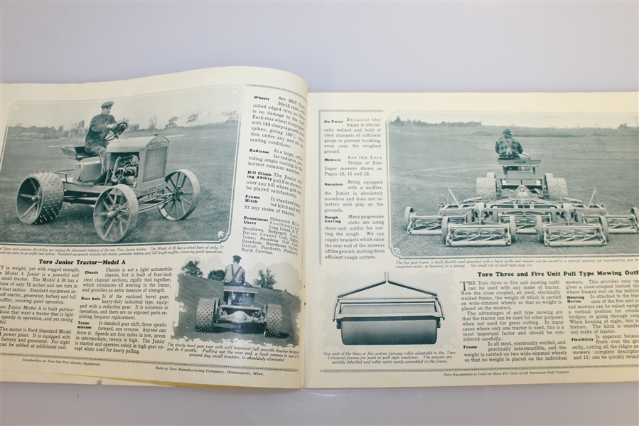 1930's Photo Filled Toro Golf Equipment Catalogue