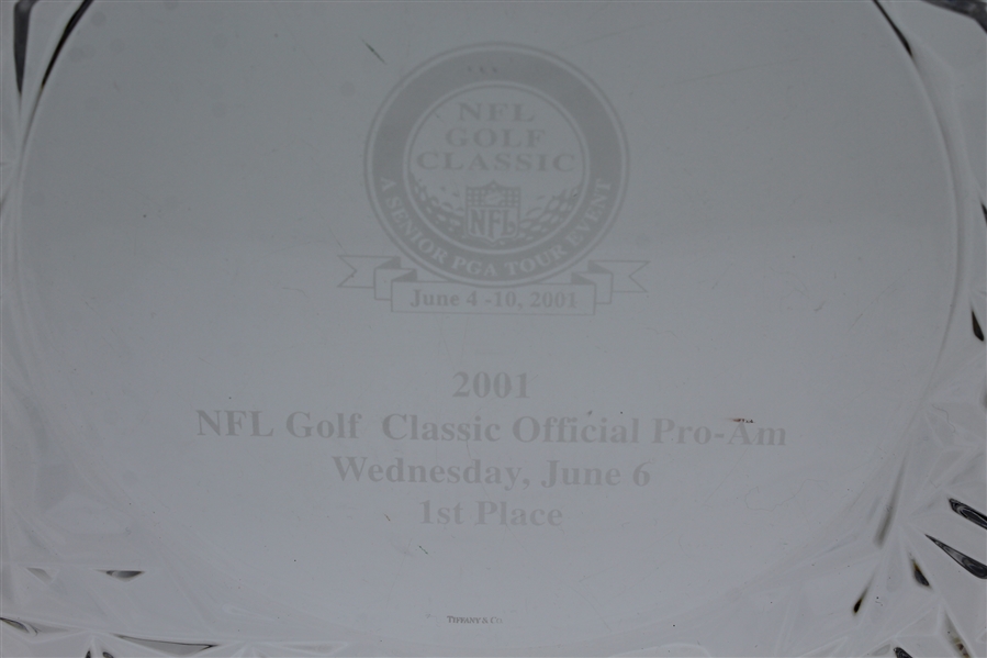 Ray Floyd's 2001 NFL Golf Classic Senior Tour Tiffany Co. Crystal Plate
