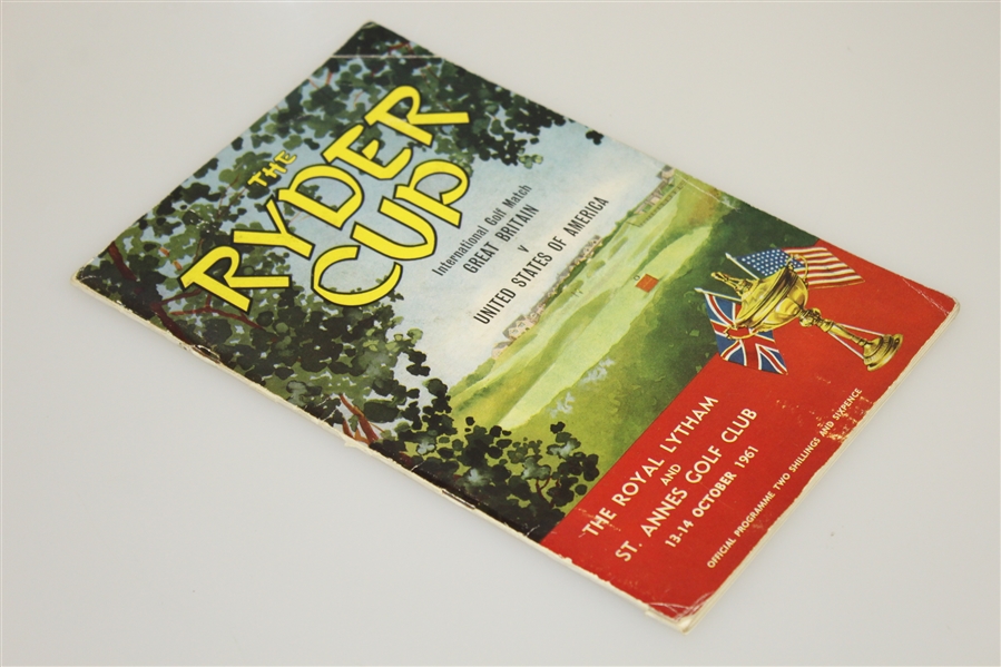 1961 Ryder Cup at Royal Lytham & St. Annes GC Official Program - USA 14 1/2 - 9 1/2