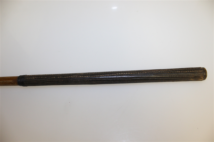 Bussey & Co Putter GGB Patent Steel Socket Long Blade Putter - Sewn Bussey's Grip Handle