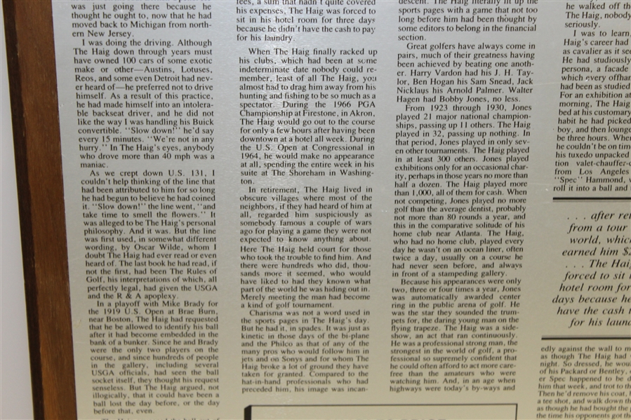 Charles Price's 1983 'The Haig and I: Part 2' GWAA First Place Plaque - Writing Competition