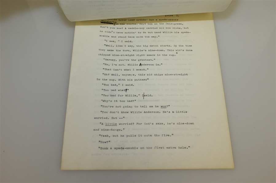 Herbert Warren Wind Signed Letter Plus Handwritten Note to Charles Price - March 6, 1954 JSA ALOA
