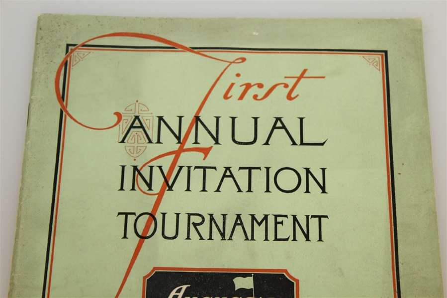 1934 Augusta National Invitation Tournament Program (1st Masters) - NEW FIND! TOP CONDITION!