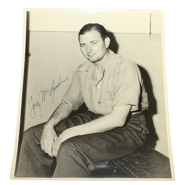 Harold Lee 'Jug' McSpaden Signed 8x10 J.A. Dodd (Jimmie) Photo JSA ALOA