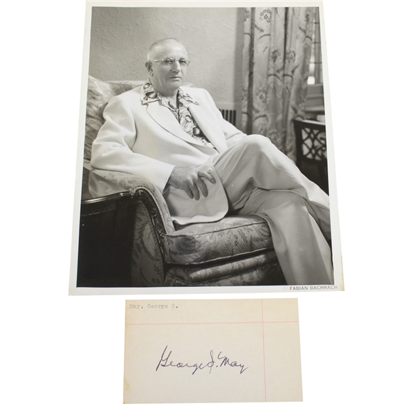George May Signed 3x5 Card Plus Original Publicity Photo JSA ALOA