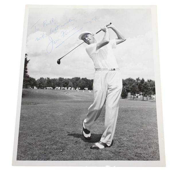 Jim Ferrier (D-1986) Signed 8x10 Photo - 1947 PGA Champ@ Plum Hollow (Detroit) & 32 Pro Wins JSA ALOA