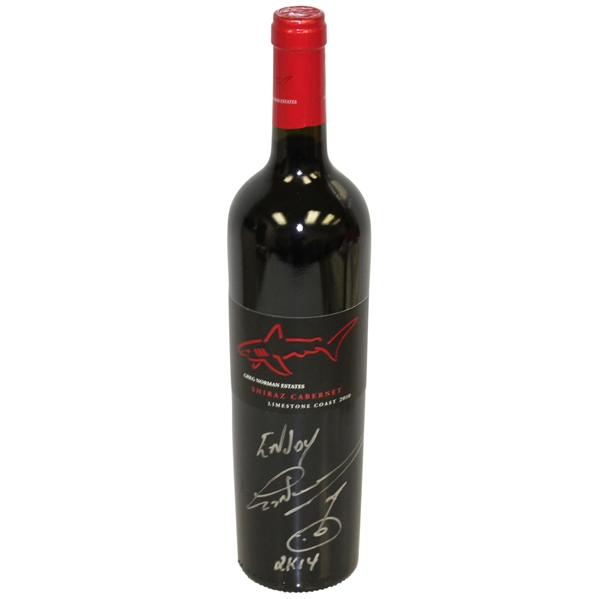 Greg Norman Signed Unopened 2010 Bottle of Shiraz Cabernet JSA ALOA