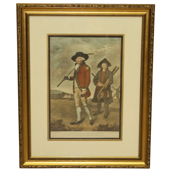 'To The Society of Golfers at Blackheath' Engraving Print by Abbott - Framed