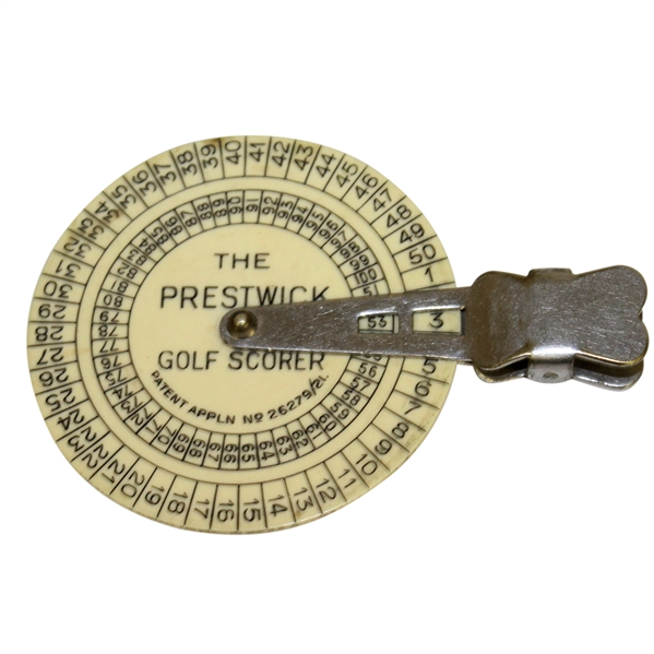 Vintage The Prestwick Golf Scorer Patent Appln No. 26279/21