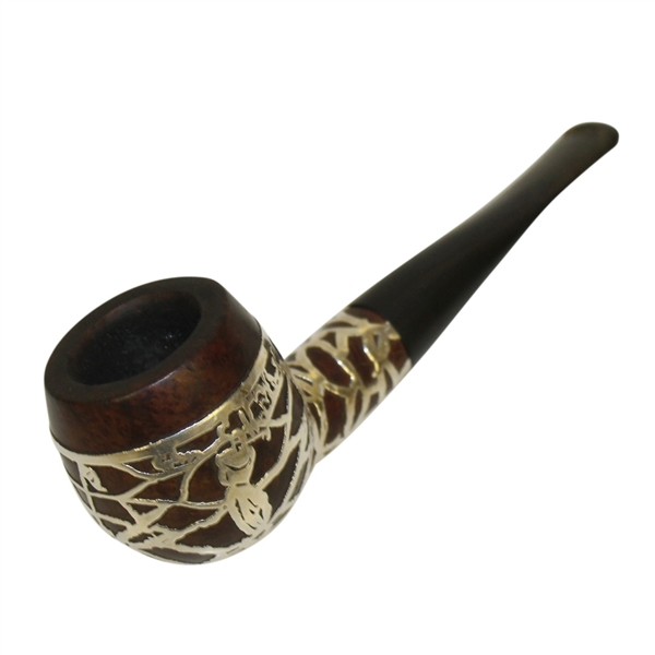 Sterling Silver Overlay Golf Tobacco Pipe