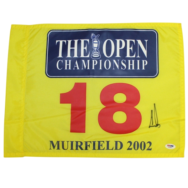 Ernie Els Signed 2002 Open Championship at Muirfield Flag PSA/DNA #F12613