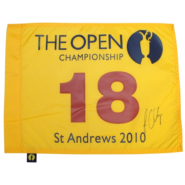 Louis Oosthuizen Signed 2010 Open Championship at St. Andrews Flag FULL PSA/DNA #S03974
