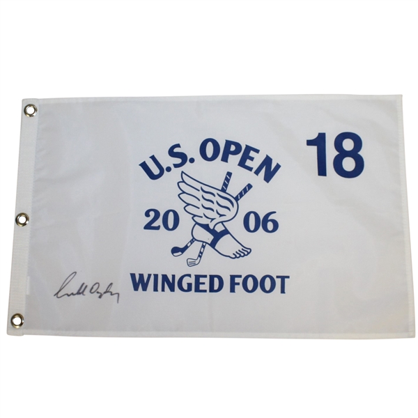 Geoff Ogilvy Signed 2006 US Open at Winged Foot Flag FULL PSA/DNA #S03972