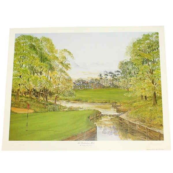 Seve Ballesteros Signed 1987 'The Ballesteros Hole' Ltd Ed Lithograph by Artist Bill Waugh