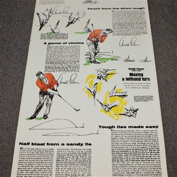 Vintage Arnold Palmer Golf Instructional Wallpaper - 20ft Uncut Section - Unique