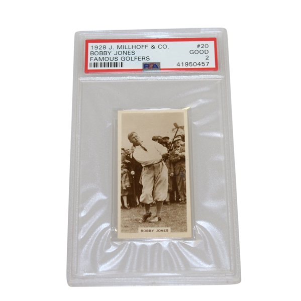 Bobby Jones 1928 J. Millhoff & Co. Famous Golfers Card #20