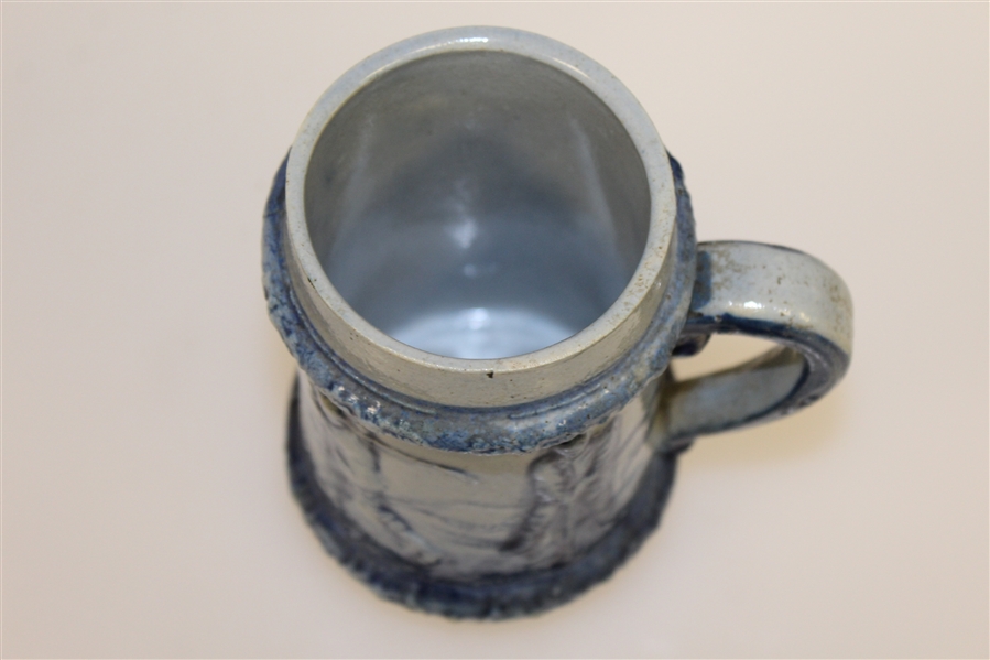 Antique Golf Themed Blue Stein By Robinson