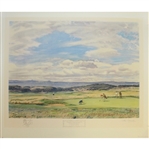 The First Green Muirfield Signed by Artist Arthur Weaver with Hand Sketched Remarque - 1968