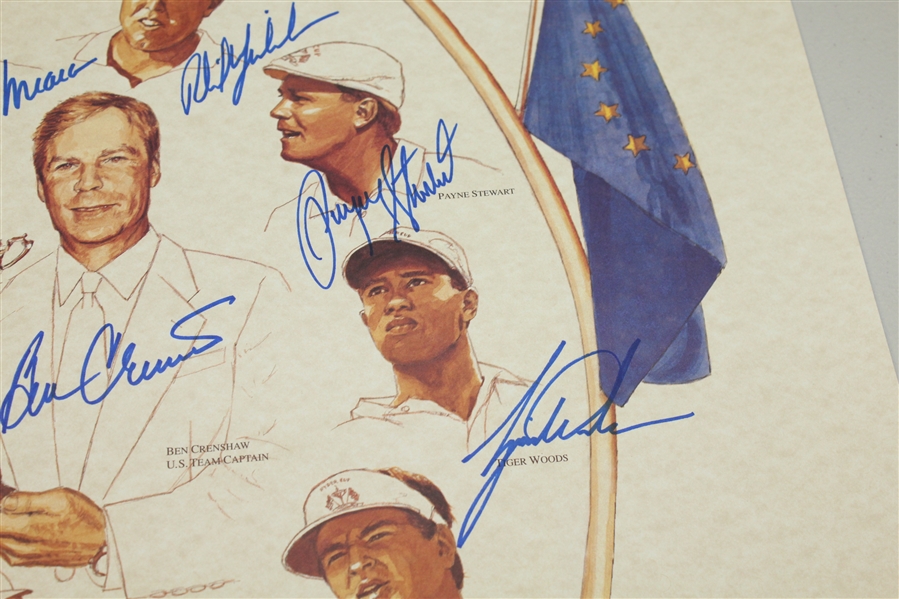 1999 Ryder Cup Team Issued Official Poster - Signed by Team - FULL JSA #Z93555