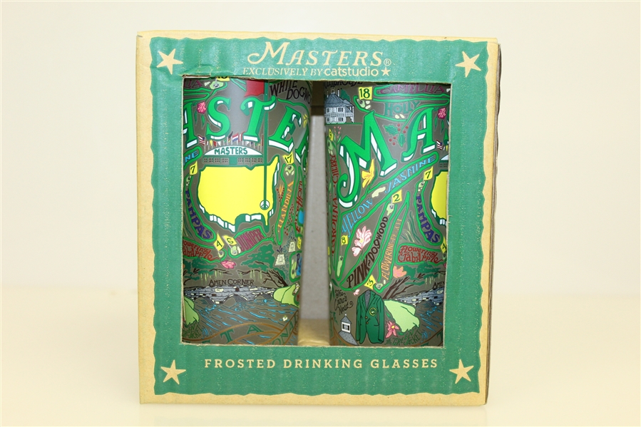 Masters Frosted Cat Studio Glass Set - 2 Sets