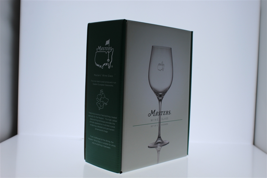Masters Wine Glass Set w/ Frosted Etched Logo On Body