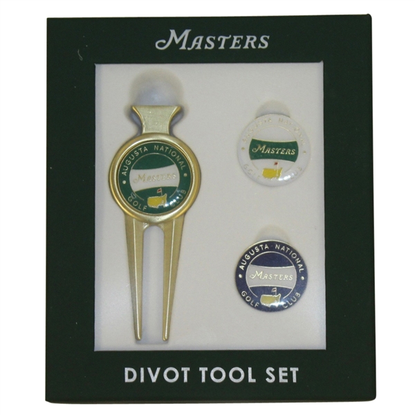 Masters Divot Tool Set w/ Magnetic Ball Marker In Three Color Options (Green, White, Blue)