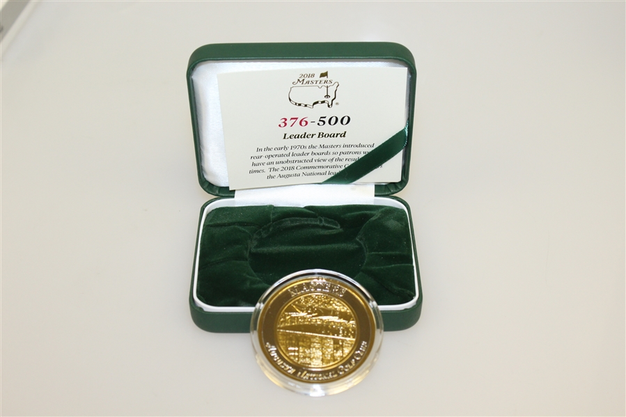 Masters 2018 Limited Edition Commemorative Coin w/ Display Case & Authenticity Note(376/500)