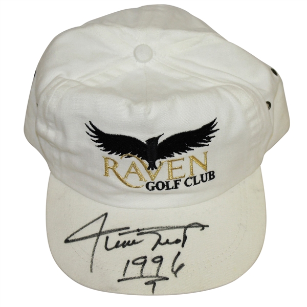 Willie Mays Signed White Raven Golf Club Hat with '1996' Inscription JSA ALOA