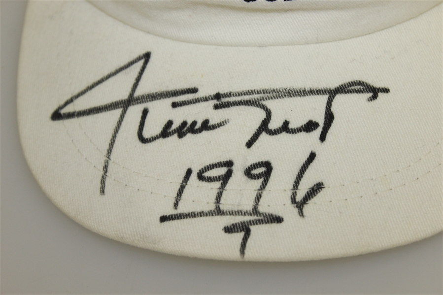 Willie Mays Signed White Raven Golf Club Hat with '1996' Inscription JSA ALOA