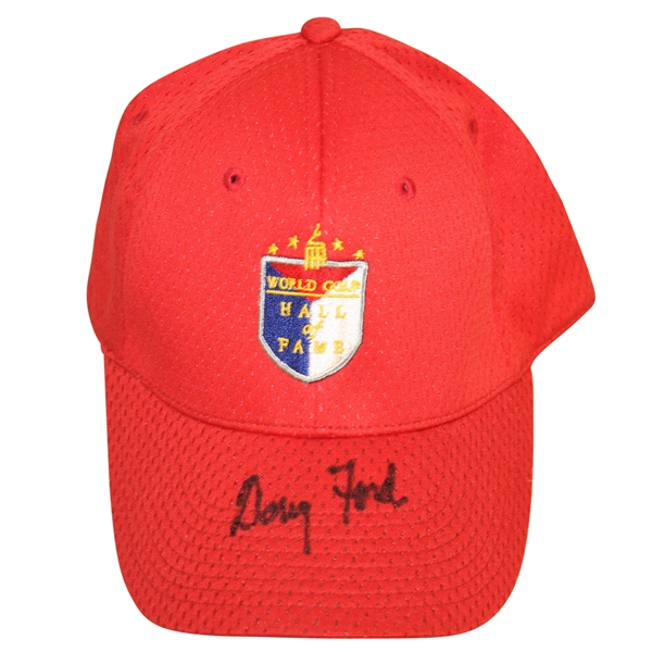 Doug Ford Signed Red World Golf Hall of Fame Hat JSA ALOA