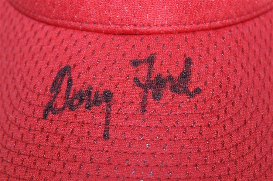 Doug Ford Signed Red World Golf Hall of Fame Hat JSA ALOA