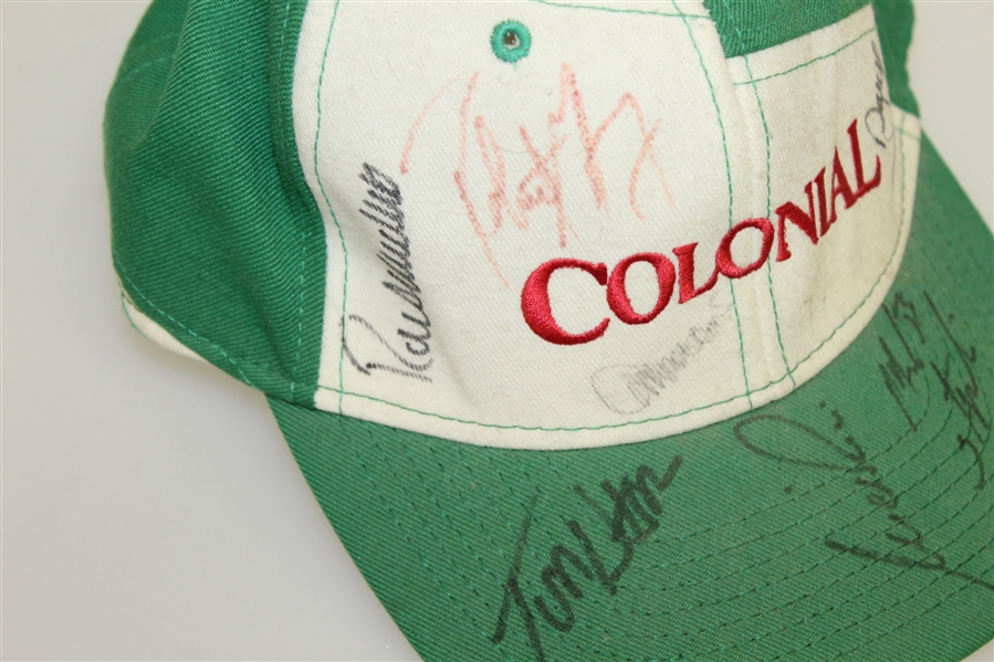 Vintage Multi-Signed Green & White Colonial Hat - Watson, Price, & others JSA ALOA