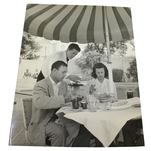 Ben and Valerie Hogan Oversize B&W Original Loomis Dean Life Magazine Photo - Country Club Lunch