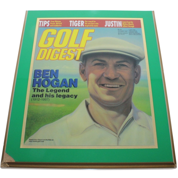 'Ben Hogan - The Legend and His Legacy' Golf Digest Plaque