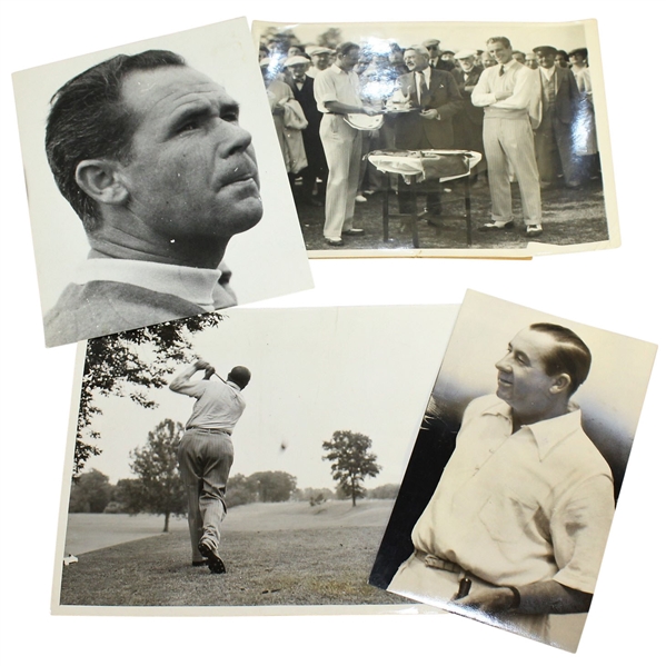 Lot of Four Vintage Wire Photos - Walter Hagen(x2), Tony Lema, & Dunlap