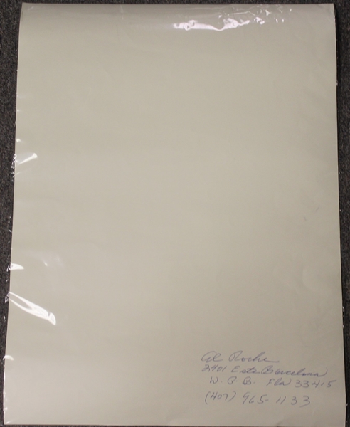 Lee Trevino Signed 1992 The Big Four Poem with Jack Sneiderman Drawings Poster JSA ALOA