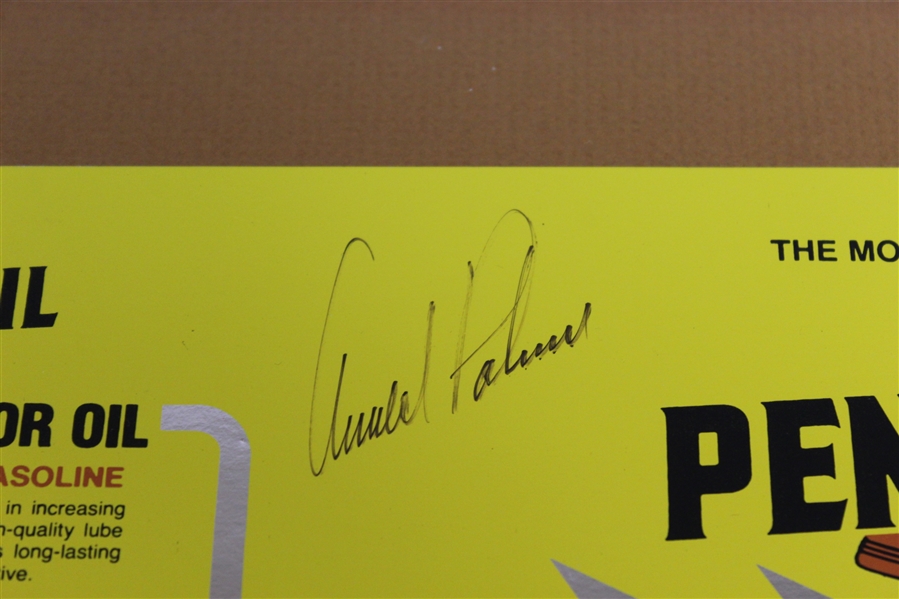Arnold Palmer Signed Pennzoil 10W-40 Sample Label JSA ALOA